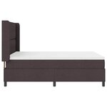 vidaXL Lit à ressorts avec matelas Marron foncé 200 x 140 cm tissu