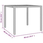 vidaXL Ensemble à manger de jardin coussins 5Pièces Noir Résine tressée