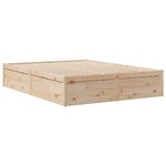 vidaXL Lit bibliothèque sans matelas 140x200 cm bois massif de pin