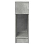 vidaXL Tables de chevet avec tiroir 2 Pièces gris béton 20x36x60 cm