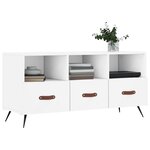 vidaXL Meuble TV blanc 102x36x50 cm bois d'ingénierie