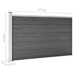 vidaXL Ensemble de panneau de clôture WPC 699x105 cm Noir