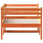 vidaXL Lit de jour sans matelas cire marron 90x200 cm bois pin massif