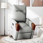 vidaXL Fauteuil inclinable gris nuage tissu