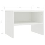 vidaXL Table de chevet Blanc 40x30x30 cm Bois d'ingénierie