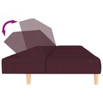 Vidaxl canapé-lit à 2 places violet tissu