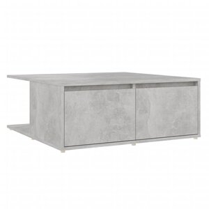 vidaXL Table basse gris béton 80x80x31 cm bois d'ingénierie