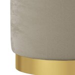 vidaXL Tabouret de rangement rond Gris foncé Velours 31 x 37 cm