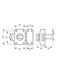 THIRARD - Verrou à bouton Apache pour porte d'entrée  cylindre 40mm  acier  3 clés  époxy blanc