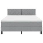 vidaXL Lit Box Spring avec Matelas Gris Clair 140x190 cm en Tissu