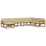 vidaXL Ensemble de canapés d'extérieur 8 Pièces Naturel et Beige