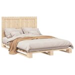 vidaXL Cadre de lit avec tête de lit 140x200 cm bois de pin massif