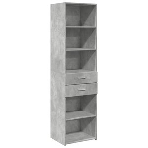 vidaXL Buffet haut gris béton 50x42 5x185 cm bois d'ingénierie