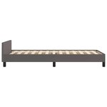 vidaXL Cadre de lit avec tête de lit sans matelas gris 90x200 cm