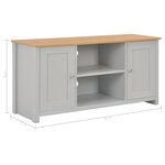 vidaXL Meuble TV Gris 120x39x58 cm