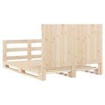 vidaXL Cadre de lit avec tête de lit 140x200 cm bois de pin massif