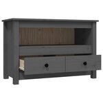 vidaXL Meuble TV Gris 79x35x52 cm Bois de pin massif