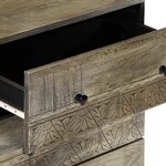 vidaXL Buffets 2 Pièces gris clair 60x33 5x75 cm bois de manguier massif