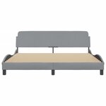 vidaXL Cadre de lit sans matelas gris clair 180x200 cm tissu