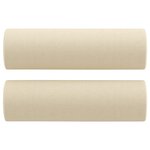 vidaXL Canapé 2 places avec oreillers décoratifs crème 140 cm tissu