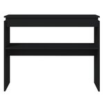 vidaXL Table console noir 102x30x80 cm bois d'ingénierie