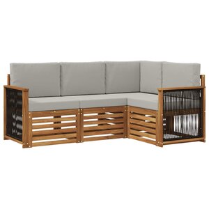 vidaXL Ensemble de canapés d'extérieur 4 pc Polyester