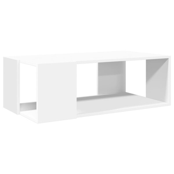 vidaXL Table basse blanc 89 5x48x30 cm bois d’ingénierie