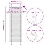 vidaXL Store plissé rouge bordeaux 40x100 cm largeur du tissu 39 4 cm