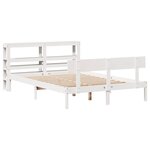 vidaXL Cadre de lit sans matelas blanc 160x200 cm bois de pin massif
