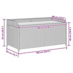 vidaXL Banc de rangement mélange beige résine tressée et bois d'acacia