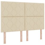 vidaXL Lit à ressorts avec matelas & banc crème 140x190 cm en tissu