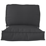 vidaXL Set de coussins de palette 2 Pièces Noir 70 x 70 x 12 cm