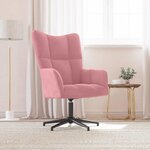 vidaXL Chaise de relaxation Rose Velours