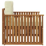 vidaXL Canapé d’extérieur Bois d'acacia massif et polyester
