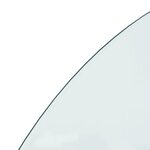 vidaXL Plaque de verre de cheminée Demi-rond 1200x500 mm