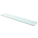 vidaXL Panneaux d'étagère 2 Pièces Verre Transparent 110 x 20 cm