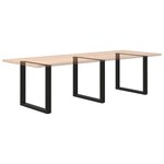 vidaXL Pieds de table à manger en U  3 pièces  noir  80 x (72-73) cm  acier