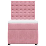 vidaXL Sommier à lattes de lit et matelas Rose 80x200 cm Velours