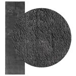 vidaXL Tapis doux à poils moyens et lavable HUARTE Anthracite