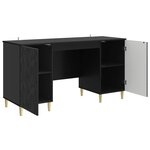vidaXL Bureau Noir Bois d'ingénierie 142 5 x 50 x 75 cm