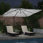 vidaXL Parasol Couleur sable 286 x 285 x 270 cm Aluminium