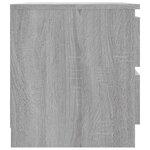 vidaXL Tables de chevet 2 Pièces Sonoma gris 50x39x43 5cm Bois ingénierie