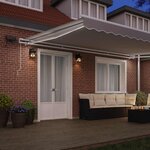 vidaXL Auvent Rétractable Gris clair 500 × 300 cm Tissu et acier