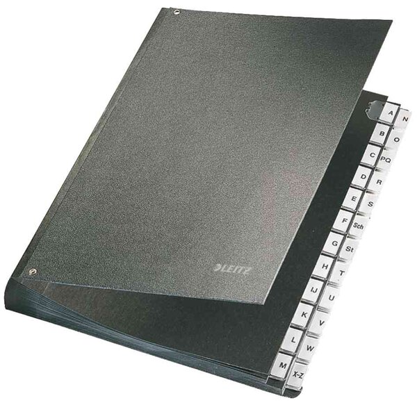 Trieur  A4  A-Z  24 compartiments  carton rigide  noir LEITZ