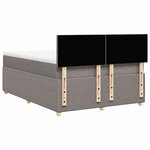 vidaXL Sommier à lattes de lit avec matelas Taupe 140x190 cm Tissu