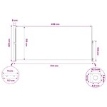 vidaXL Auvent latéral rétractable de patio 220x514 cm Marron