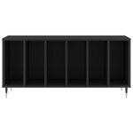 vidaXL Armoire à disques noir 100x38x48 cm bois d'ingénierie