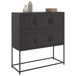 vidaXL Buffet noir 100 5x39x107 cm acier laminé à froid