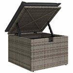 vidaXL Ensemble de Canapés avec coussin 7 Pièces Gris polyrotin