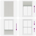 vidaXL Store plissé gris clair 120x200cm largeur du tissu 119 4cm